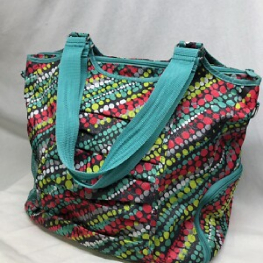 ****Thirty-One 31 Large Multicolor Dot Pattern TO… - image 1